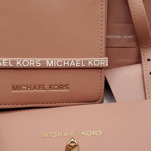 Michael Kors Tote Bag 4 Piece Bundle Blush Gold NWOT - Picture 15 of 15